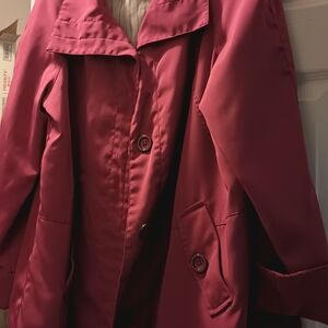Women's Burgundy Trench Coat